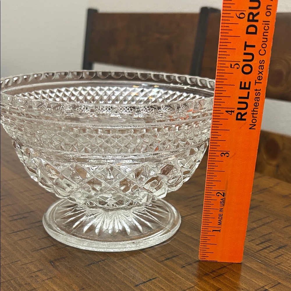Vgt Anchor Hocking Wexford candy dish/pedestal compote. - Picture 3 of 7